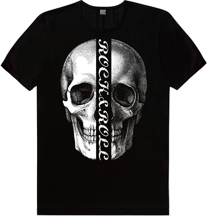 روك اند رول Spider Skull, Half Skull, Bearded Skull Men's 3-Piece Eco Pack T-Shirt
