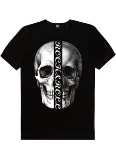 Rock&Roll Spider Skull, Half Skull, Bearded Skull Men's 3-Piece Eco Pack T-Shirt  - Image 4