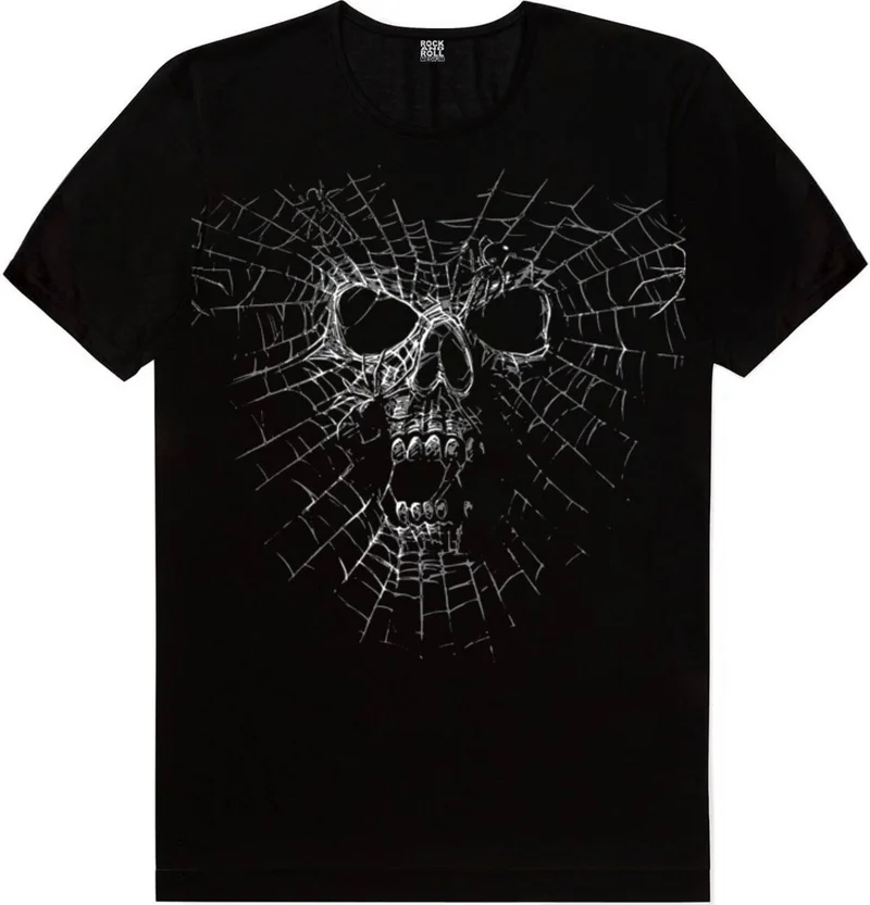 روك اند رول Spider Skull, Half Skull, Bearded Skull Men's 3-Piece Eco Pack T-Shirt