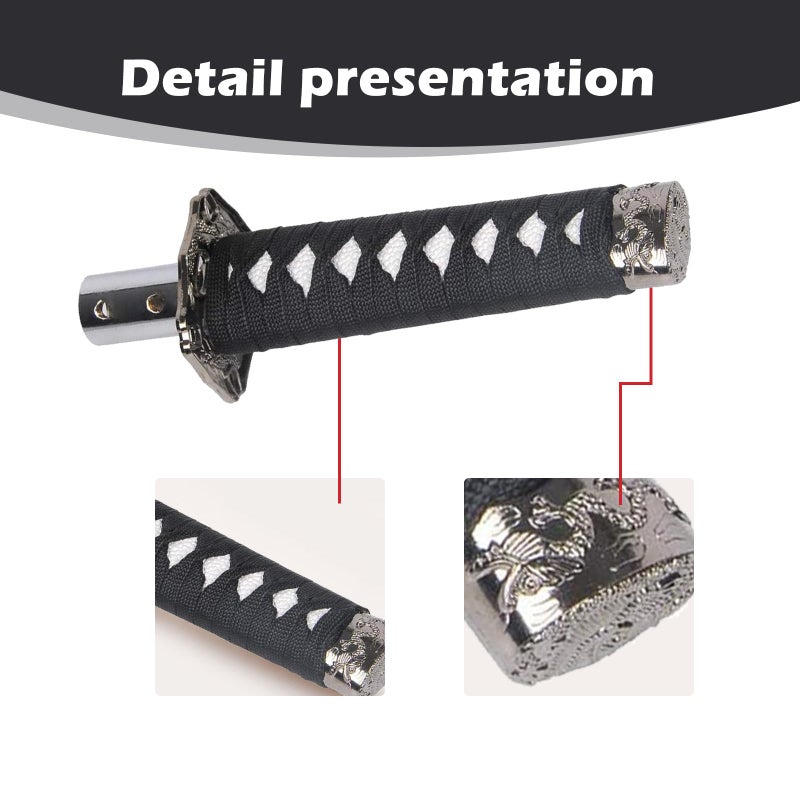 Gseigvee 1 PC Car Katana Samurai Gear Shift Head, 6.1" Shift Knob Protective Cover with 4 Adapter, Personalized Gear Lever, Universal for Most Manual Transmission Cars (White & Black) - Image 3