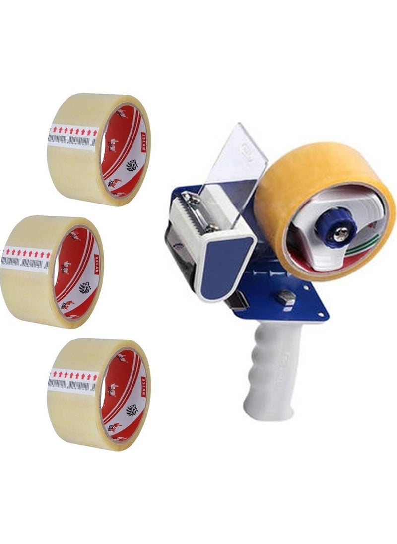 MAS 670 Box Taping Machine + 3 Vege Box Tape 45 x 40 M Aslan 