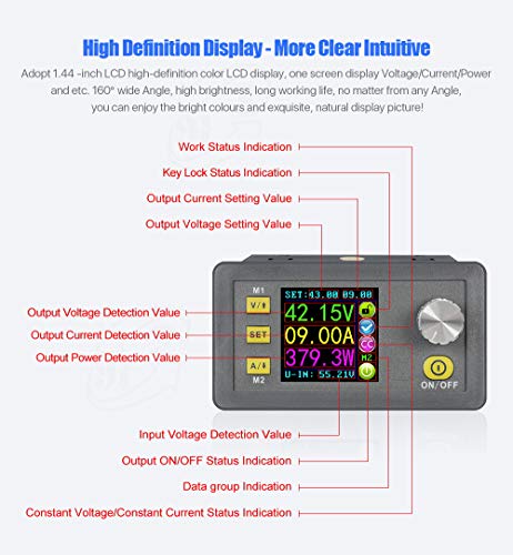 R&D RD DPS5020 50V 20A Constant Voltage Current DC DC Step-Down Power Supply Module Buck Voltage Converter Voltmeter (DPS5020) - Image 2