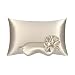 KISMETICS Vegan Silk Sleep Set Satin Pillowcase Eye Mask Large Scrunchie for Hair and Skin Frizz Free Beauty Sleep Self Care Night Routine Champagne - Image 2