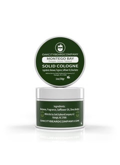 Oak City Beard Company  Montego Bay  Solid Cologne  1 Ounce  Pineapple  Coconut  Teakwood