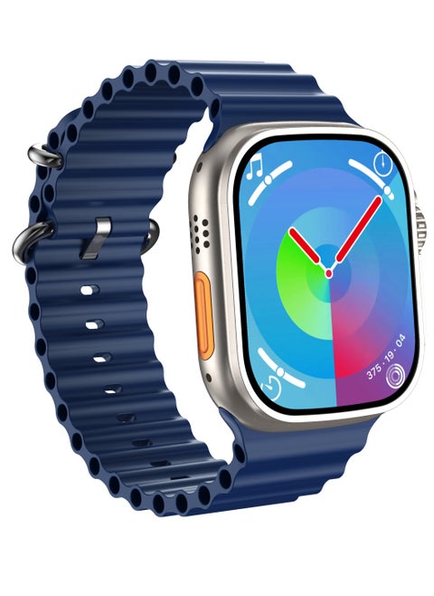 T900 Ultra Bluetooth Calling Smart Watch, 2.2" Big Display Multifunctional Smart Sports Watch, 220mah Battery Waterproof Smart Wrist Watch With All Sports Features and Health Tracker, (Blue)