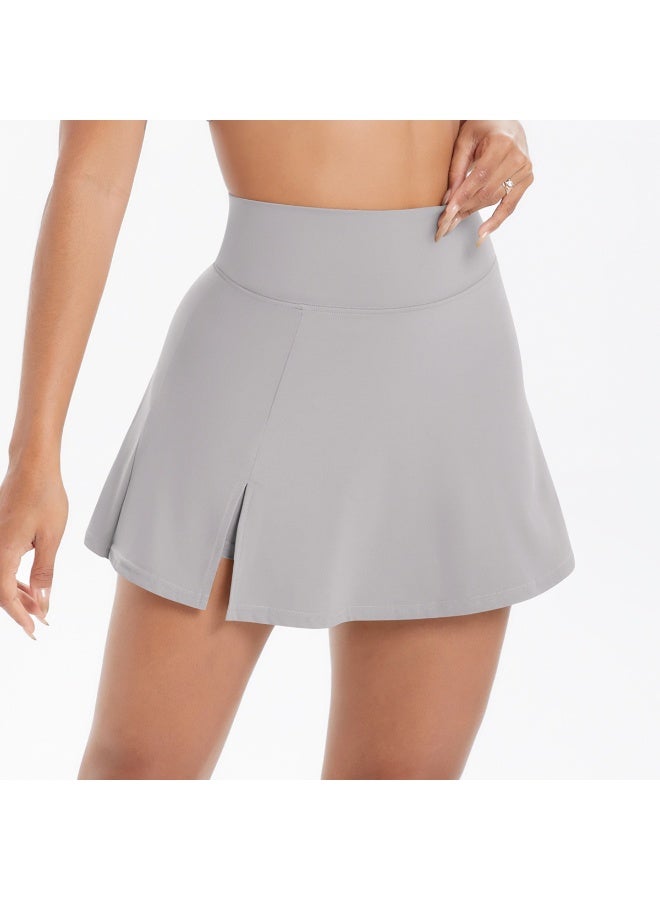 Badminton Tennis Skirt Quick Dry Elasticity Double Layer Yoga Skirt Tennis for Women Dance Fitness Solid Sports Skirts Casual - Image 4