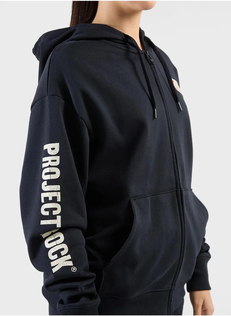 اندر ارمور Project Rock Heavyweight Full Zip Hoodie