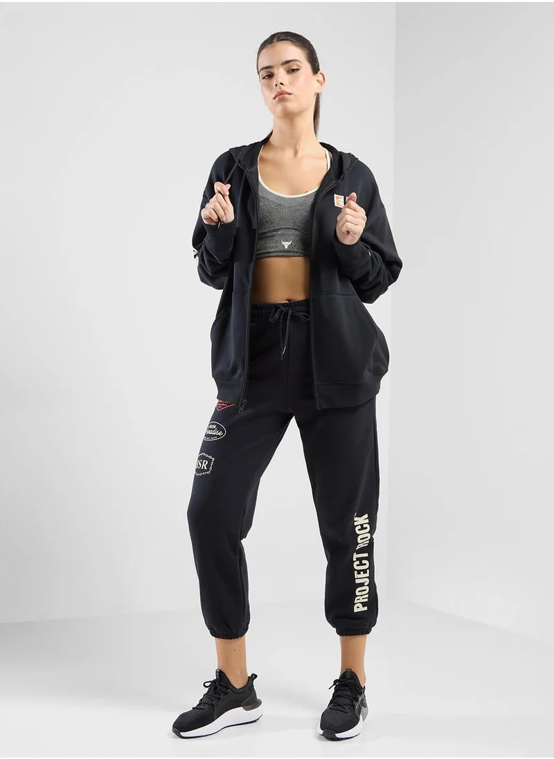 اندر ارمور Project Rock Heavyweight Full Zip Hoodie