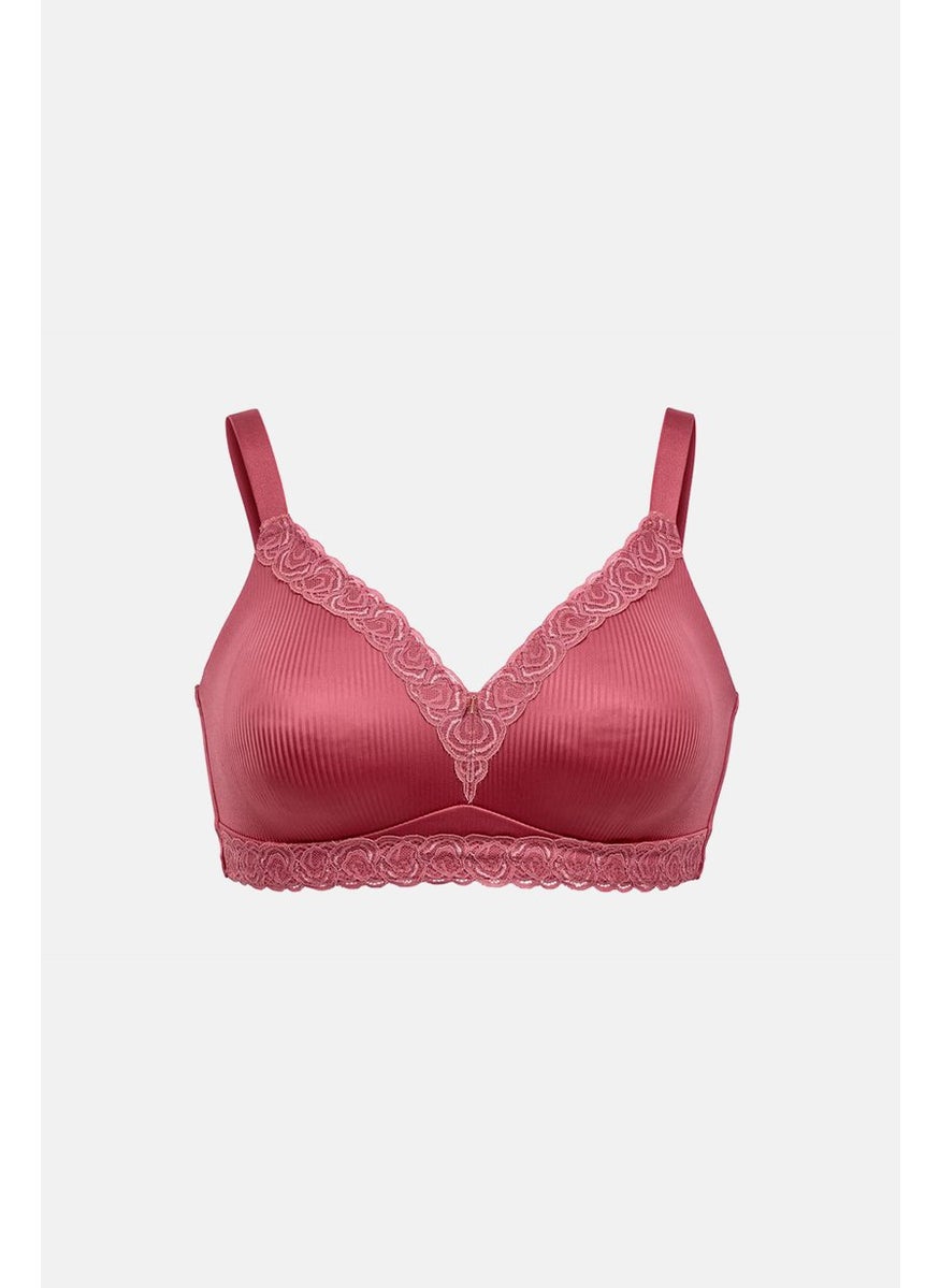 Tchibo Women Non Padded Soft Lace Bra, Rose Pink  - Image 3