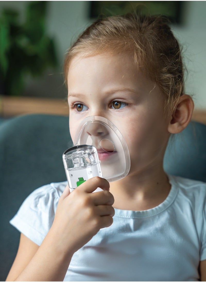 GREEN LION - Portable Nebulizer with Three Mist Modes / Asthma Treatment/ Allergy Relief / Cough Relief / Deeper Medication / Easy to Carry / Quiet Operation / Fine Mist - White - Image 1