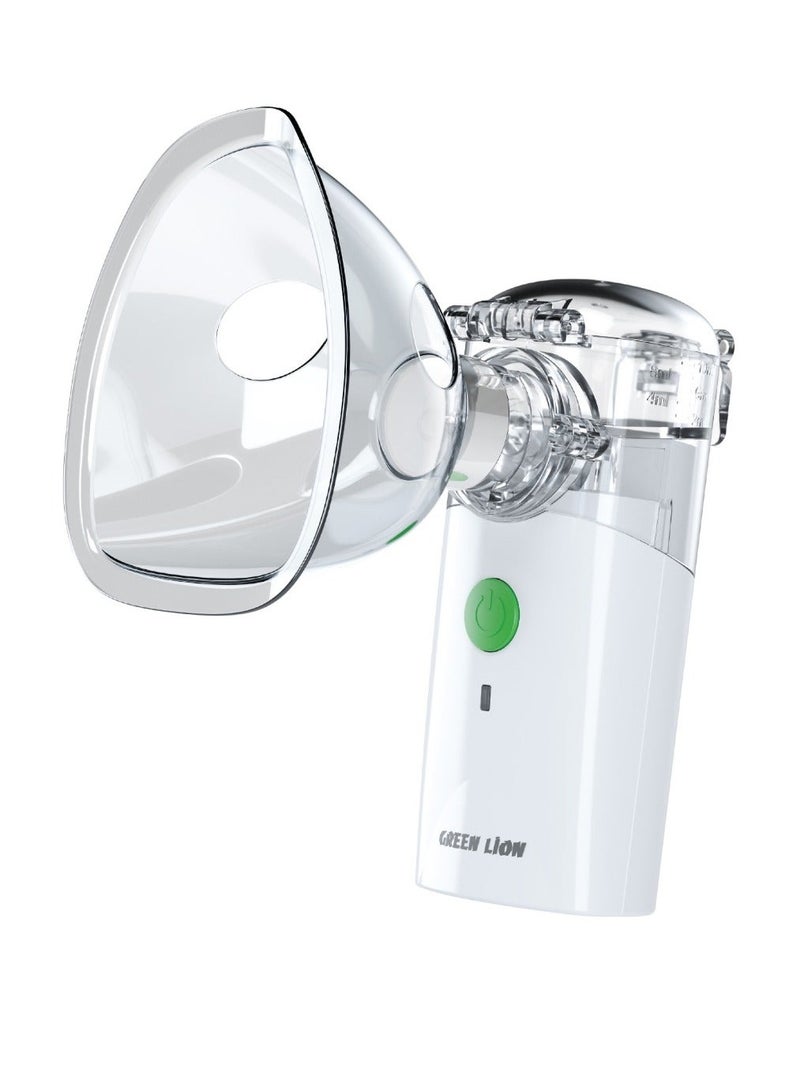GREEN LION Portable Nebulizer with Three Mist Modes / Asthma Treatment/ Allergy Relief / Cough Relief / Deeper Medication / Easy to Carry / Quiet Operation / Fine Mist - White - Image 1