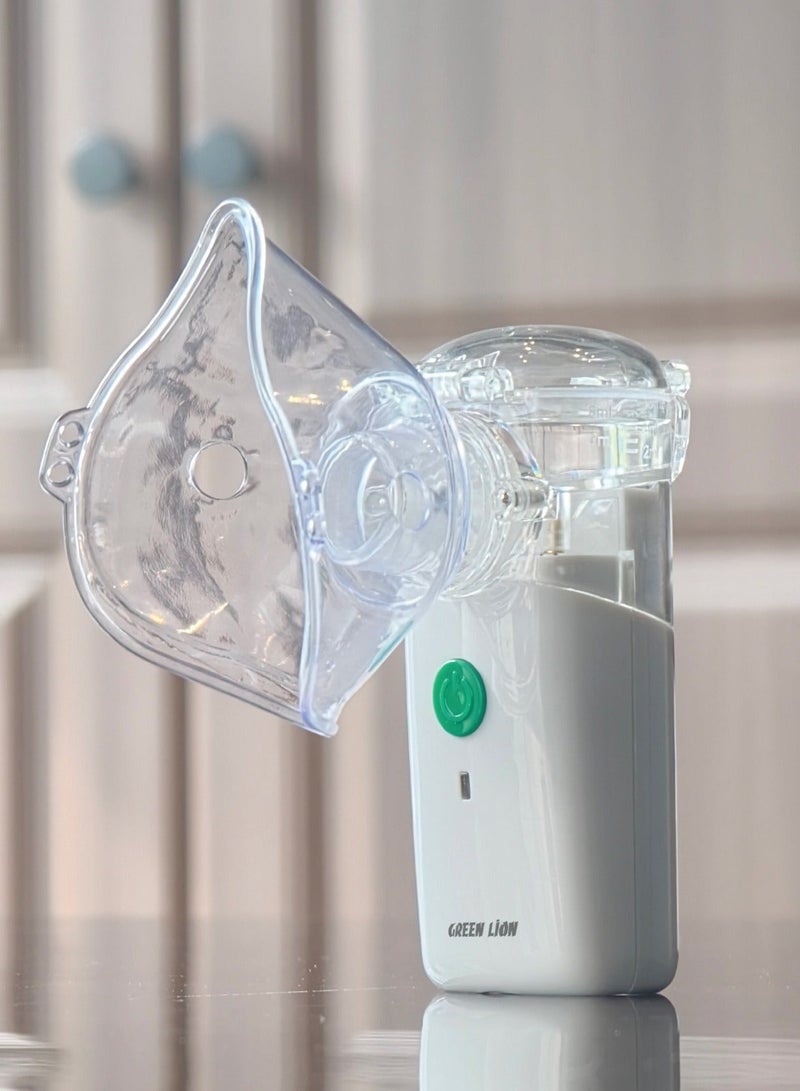 GREEN LION Portable Nebulizer with Three Mist Modes / Asthma Treatment/ Allergy Relief / Cough Relief / Deeper Medication / Easy to Carry / Quiet Operation / Fine Mist - White - Image 3