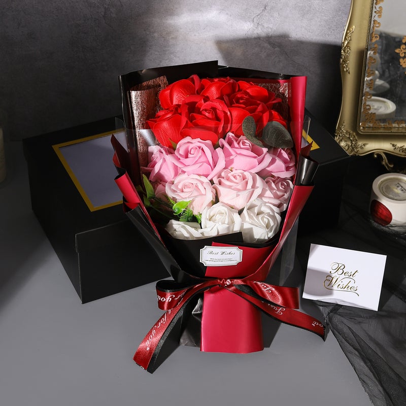 18 Window Rose Soap Bouquet Gift Box Graduation Season Valentine'S Day Gift Bouquet - Image 3