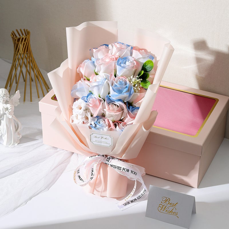 18 Window Rose Soap Bouquet Gift Box Graduation Season Valentine'S Day Gift Bouquet - Image 1
