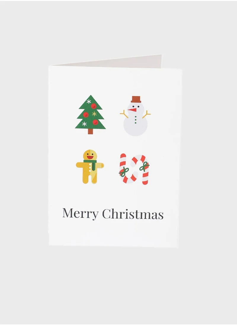 the lumiere co Merry Christmas Icons Greeting Card