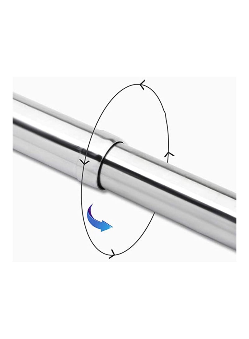 Telescopic Closet Pole 48-80 cm Stainless Steel Thickened Adjustable Wardrobe Hanging Rod for Home - Image 3