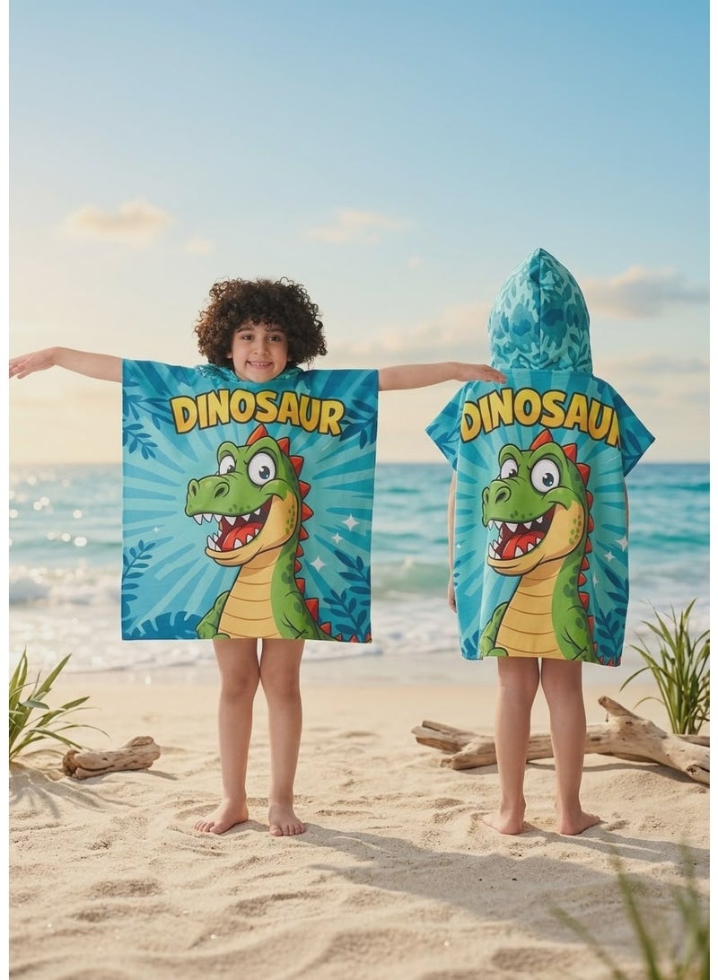 Children's Beach Poncho (65*60cm) Available in Various Designs and Colors, One-Size
