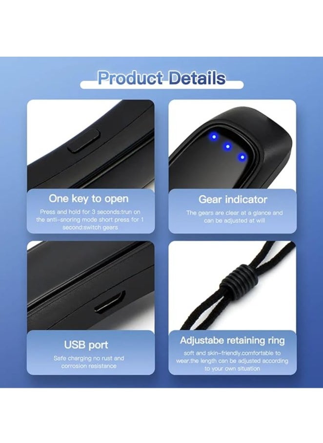 General - Anti-snoring smart device, USB rechargeable smart device with gear indicator, 6 adjustable gears and automatic snoring detection, unisex - Image 1