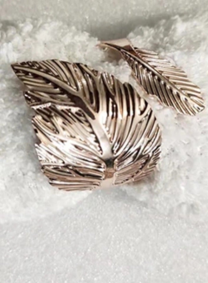 Silver Leaf Napkin Ring Holder – Decorative Elegant Table Napkin Ring for Home & Events - Image 4