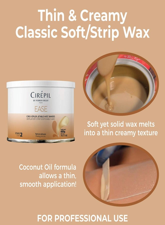 Cirepil - Ease Wax - 400g / 14.11 oz Wax Tin - Unscented - Creamy Texture - Perfect for Large Areas - Best for Fine Hair & Dry Skin Types - Strips Needed - Image 4