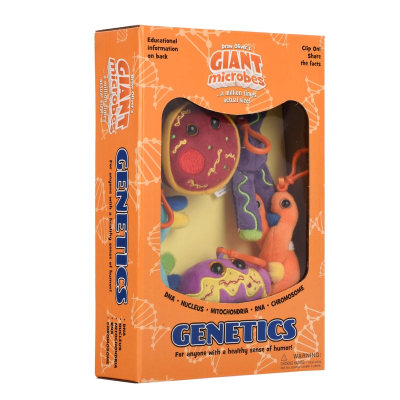 Giant Microbes صندوق هدايا موضوع الجينات من GIANTmicrobes هدايا الجينات هدايا الحمض النووي هدايا علم الأنساب لعلماء الأنساب سلسلة مفاتيح محشوة بالحمض النووي هدايا الأنساب هدايا للمعلمين في العلوم - Image 2