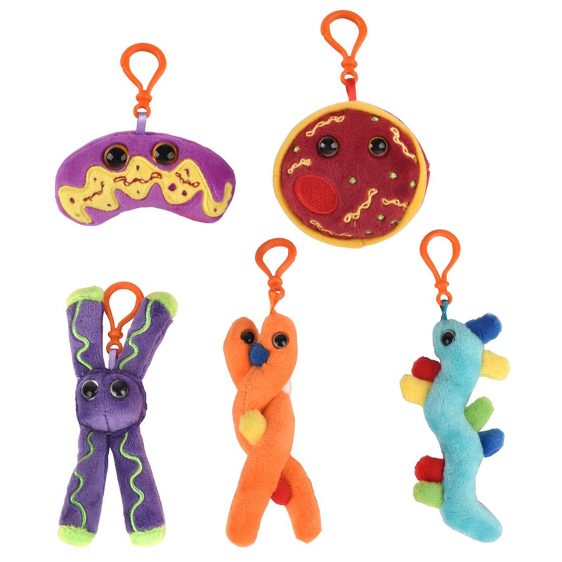 Giant Microbes صندوق هدايا موضوع الجينات من GIANTmicrobes هدايا الجينات هدايا الحمض النووي هدايا علم الأنساب لعلماء الأنساب سلسلة مفاتيح محشوة بالحمض النووي هدايا الأنساب هدايا للمعلمين في العلوم - Image 3