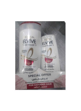Elvive Total Repair 5 Shampoo 400 ml, Conditioner 200 ml For Normal To Dry Hair - pzsku/Z49421975BC77C1F5D2A2Z/45/_/1732608983/ba121d8f-0413-4958-802a-7faacef12e57