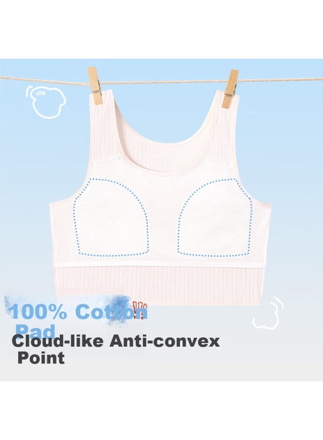 Long time companion Jiusuiban Children's Underwear, Girls' Developmental Bra For Ages 8-10, Anti-nipple Show, Jacquard Breathable Vest For Older Childre - Image 2