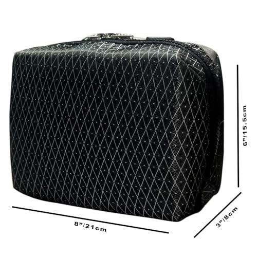 Handcuffs Cable Organiser Bag Polyester Ripstop Tech Storage Organiser for USB Cables | Powerbank Case | Charger Bags| Hard Disk Pouch | Gadgets Organizer (Black) - Image 2