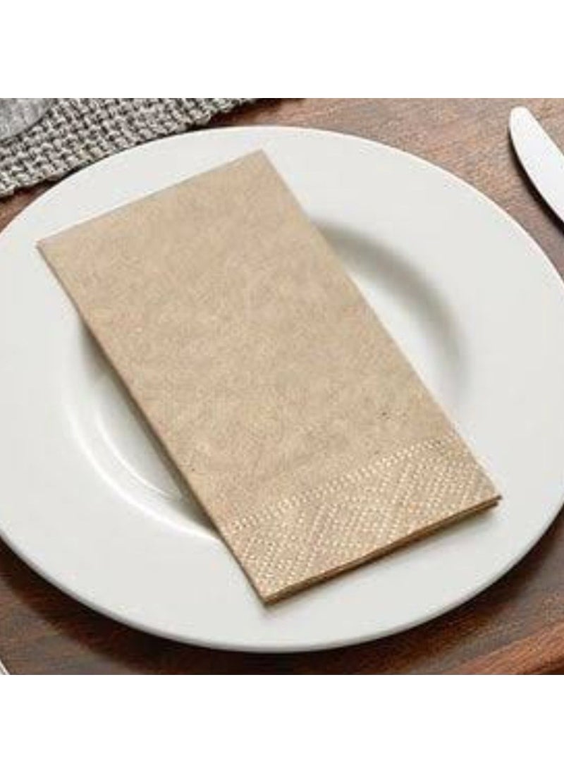 Kraft Waiter Folding Napkin 33x33 cm 100 Pieces  - Image 3