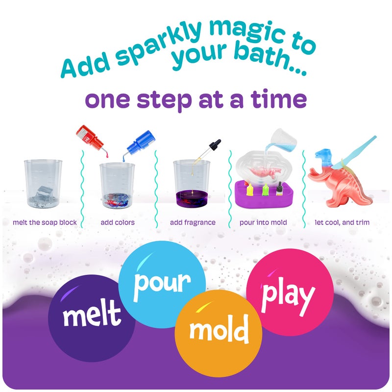 Dan&Darci Dino Soap Making Kit for Kids, Dinosaur Science Toys Kits, Gifts for Kid All Ages, DIY Activities Craft - Art Crafts Gift Set for Boys and Girls Age 3 4 5 6 7 8 12 Year Old Boy - Image 5