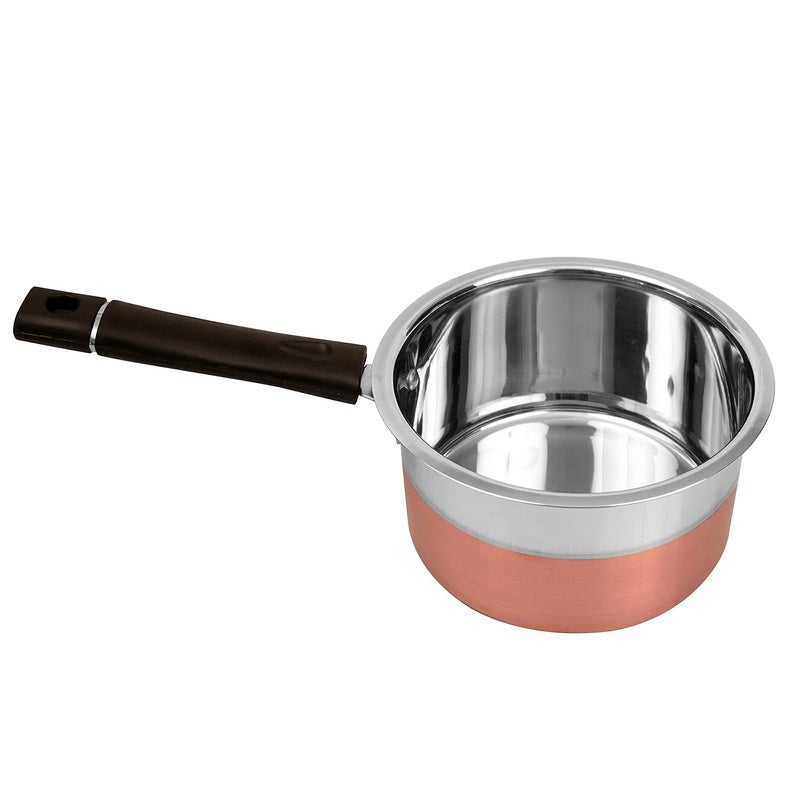 Spillbox Stainless Steel Induction and Gas Compatible Heavy Base Sauce Pan Tea Pan Milk Pan for Kitchen Utensils Cookware Copper Bottom - Image 5