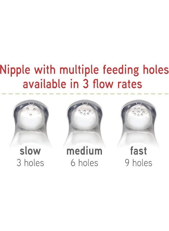 NUK NUK Simply Natural Baby Bottle - Slow Flow, Silicone, Extra Soft, Anti-Colic Air System, BPA-Free, Pack of 2  - Image 5