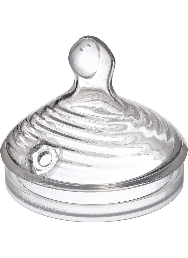 NUK NUK Simply Natural Baby Bottle - Slow Flow, Silicone, Extra Soft, Anti-Colic Air System, BPA-Free, Pack of 2  - Image 2