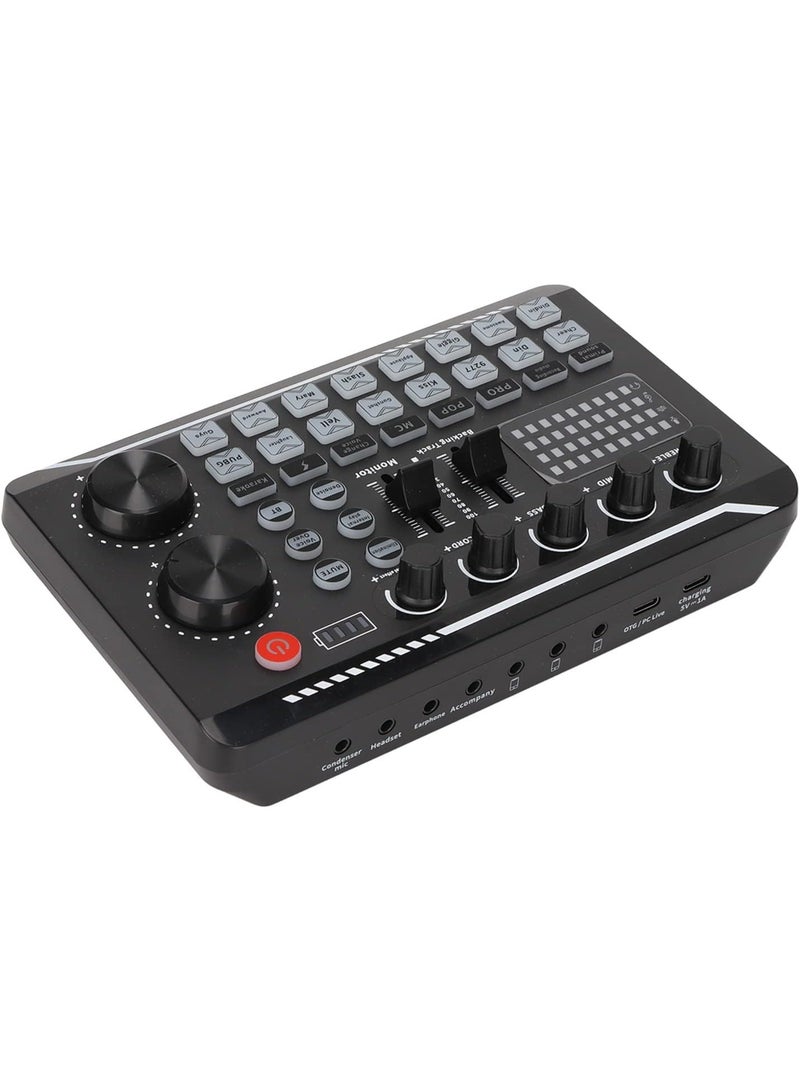 إلترازون F998 Live Sound Card – 16-Bit 44.1KHz Dual Channel Sound Mixer for PC & Mobile | Multifunctional Audio Interface with Voice Changer, Noise Reduction & Live FX | Ideal for Podcasting, Streaming, Gaming & Music Recording - Image 2