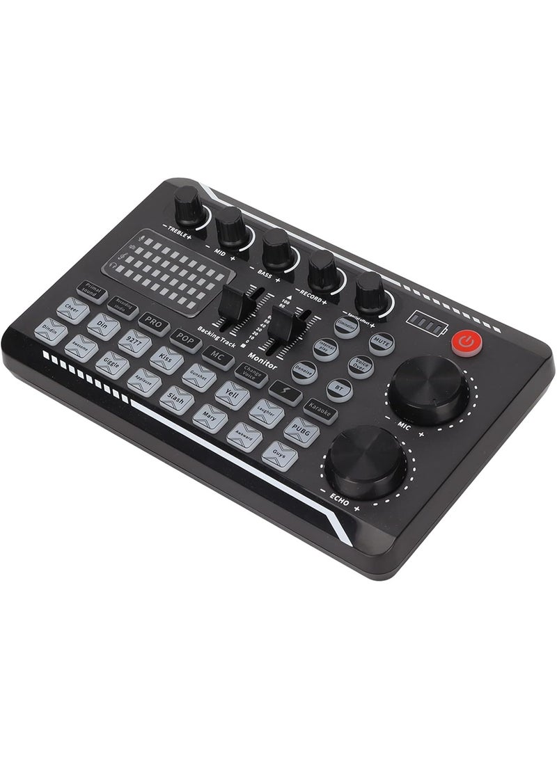 إلترازون F998 Live Sound Card – 16-Bit 44.1KHz Dual Channel Sound Mixer for PC & Mobile | Multifunctional Audio Interface with Voice Changer, Noise Reduction & Live FX | Ideal for Podcasting, Streaming, Gaming & Music Recording - Image 4