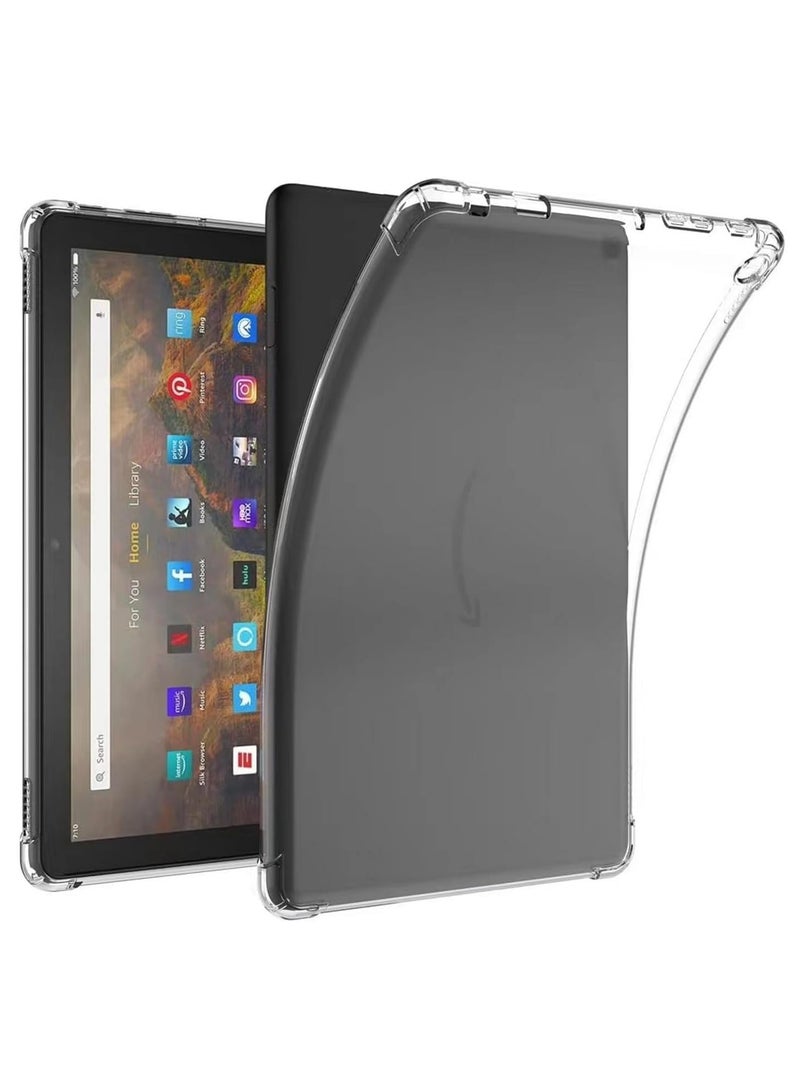 Case for All-New Fire HD 10 Tablet 10 inch 2023 Released, Shockproof Impact Resistant Flexible Cover, Anti-Scratch Transparent Clear TPU Protective Shell -Clear  - Image 1