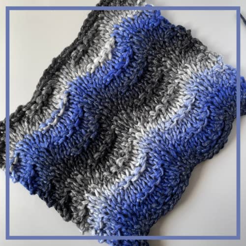 KnitPal Ombré-Encore Chunky Ombre Yarn for Crocheting, 3 Balls, 507Yds/420G, Free Patterns - Multi Colored Bulky 5 Weight Yarn for Knitting - Hurricane Blue - Image 5