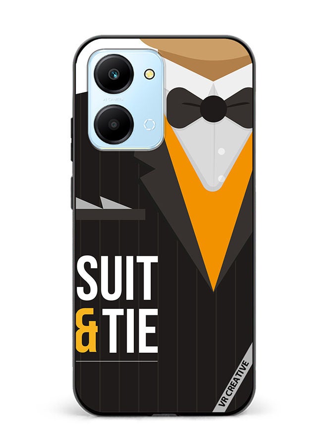 VR CREATIVE Protective Case Cover For Honor Play7T Suit N Tie Design Multicolour - Image 1