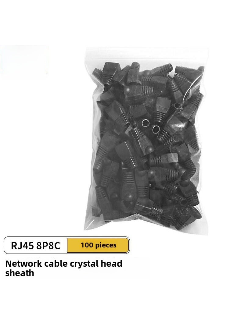 Generic CNCOB Colorful RJ45 Protection Caps Black 100 Pack 