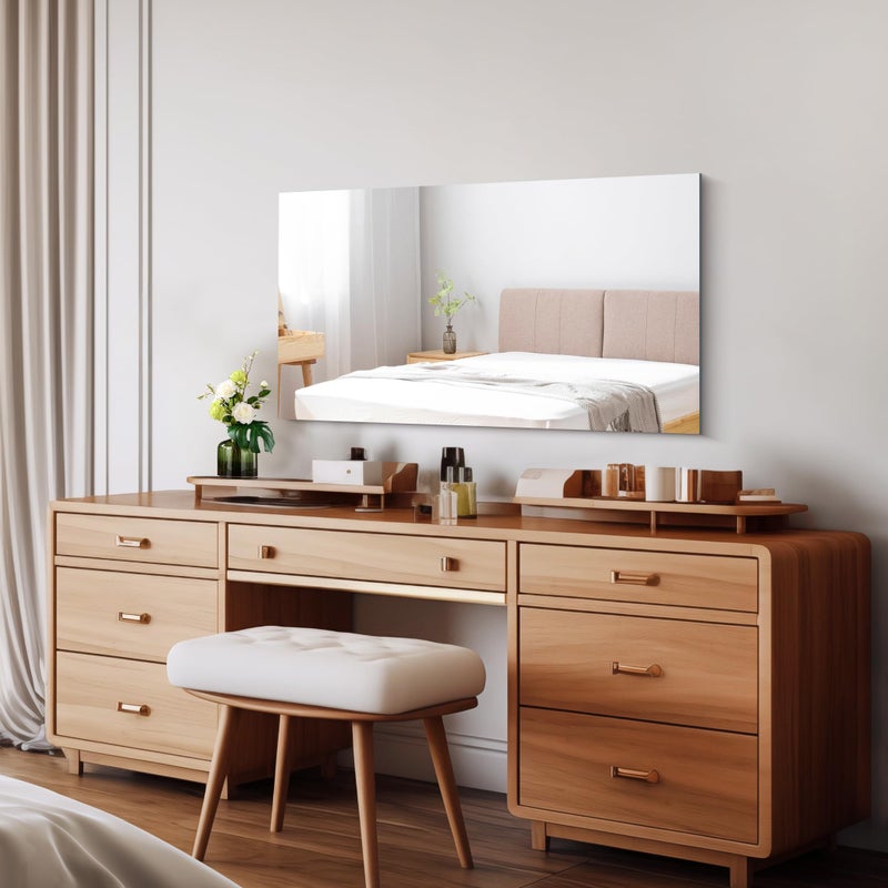 CILIBER Frameless Mirror, 20x36 Mirrors for Wall, Rectangle Bathroom Mirror for Over Sink, Frameless Vanity Mirror with Polished Edge, 3mm Tempered Glass, Hangs Horizontally or Vertically - Image 2
