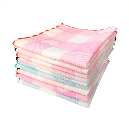 CLUZE Women Heart Printed Handkerchief - Cotton Hanky, Face Towel (Light Color) (Size 25x25 cm) (Pack Of 6 Pc) (6) - Image 5