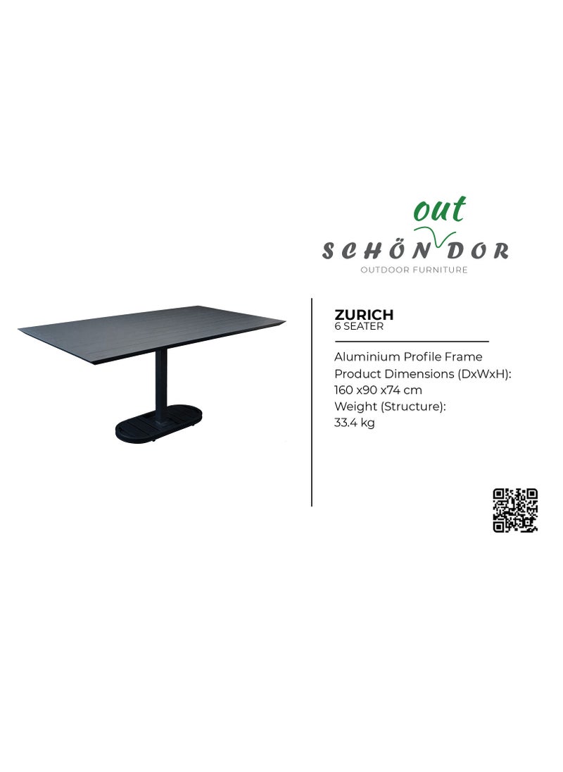 Schondor Furniture Milan & Zurich | 4 S | Outdoor Furniture | Outdoor Dining Set | Tables & Chairs | Made in Aluminum Cast | Patio | Garden | Backyards | Perfect for Any Outdoor Space  - Image 3