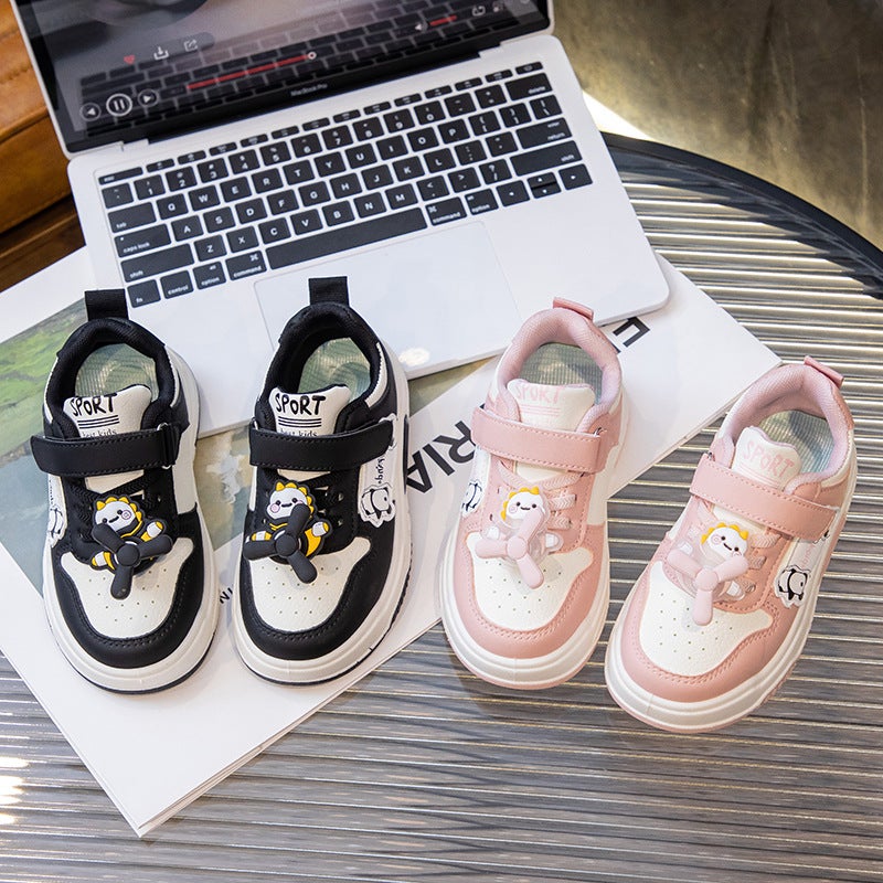 Children'S Shoes 2024 New Girls' Western Style Cute Board Shoes Big Children'S All-Match Casual Shoes Student Shoes - Image 2