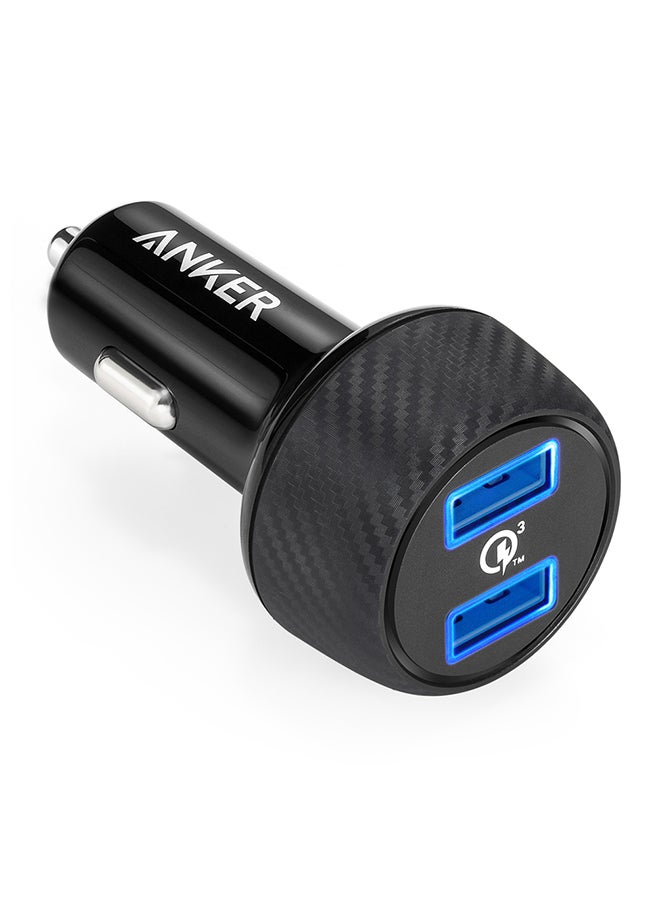 Anker Car Charger,  Quick Charge 3.0 39W Dual USB Car Charger Adapter, PowerDrive Speed 2 for Galaxy S10/S9/S8/S7/S6/Plus, Note 9, Poweriq for iPhone 14/13/12/11/XS/Max/XR/X/8/7, Ipad Pro, LG, Nexus, and More - Image 1