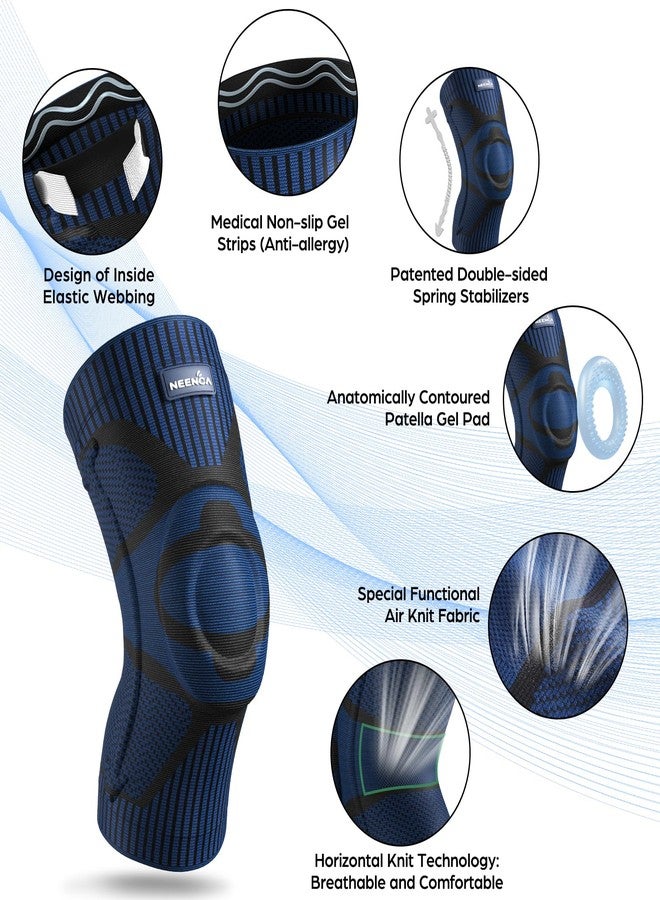 NEENCA Professional Knee Brace Compression Sleeve - Best Knee Pads Knee Braces for Men Women, Medical Grade knee sleeves support for Meniscus Tear, Arthritis, Joint Pain Relief, Sports Injury Recovery - Image 2