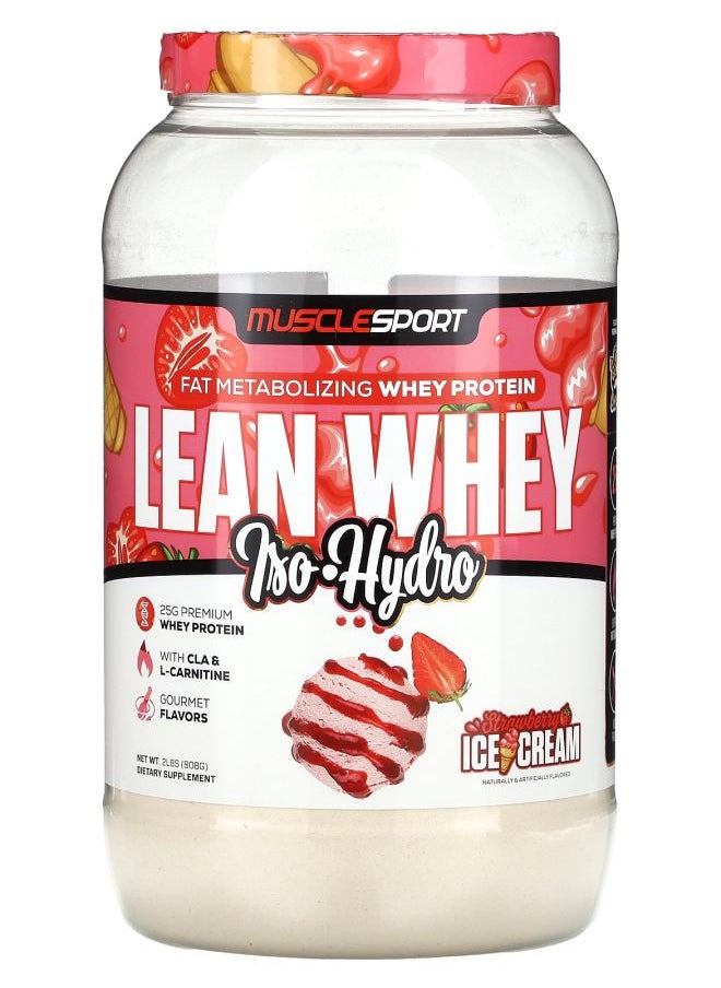 Lean Whey Iso-Hydro Strawberry Ice Cream 2 lbs (908 g)
