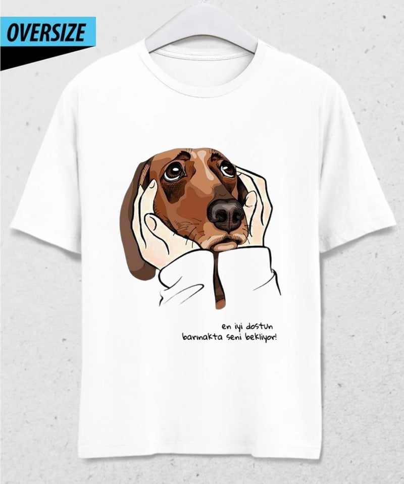 Hena Best Friend! Oversize T-Shirt White 