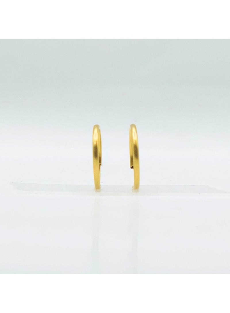 ايرس 1/2 حلق ذهبي لا نهاية له | ستانلس ستيل | مطلية بالذهب عيار 18 قيراط - Image 2