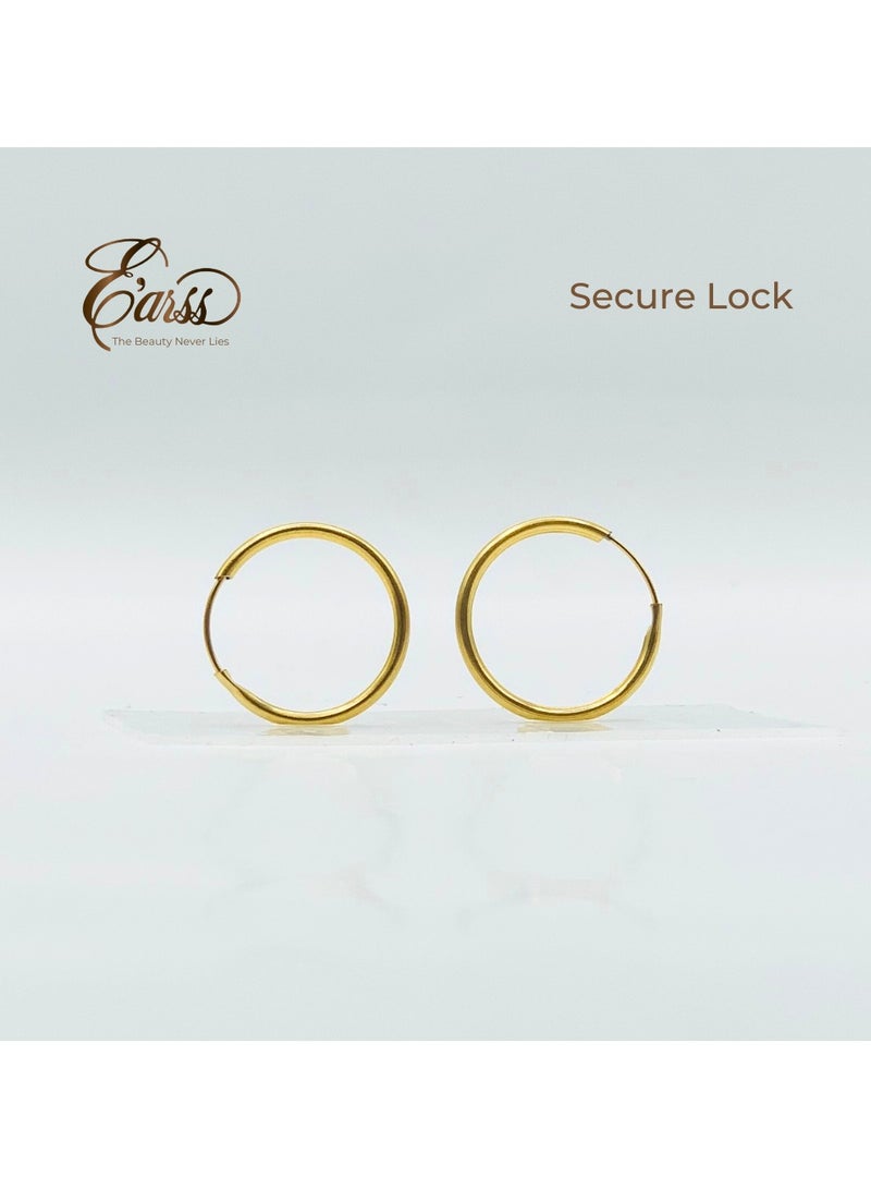 ايرس 1/2 حلق ذهبي لا نهاية له | ستانلس ستيل | مطلية بالذهب عيار 18 قيراط - Image 5